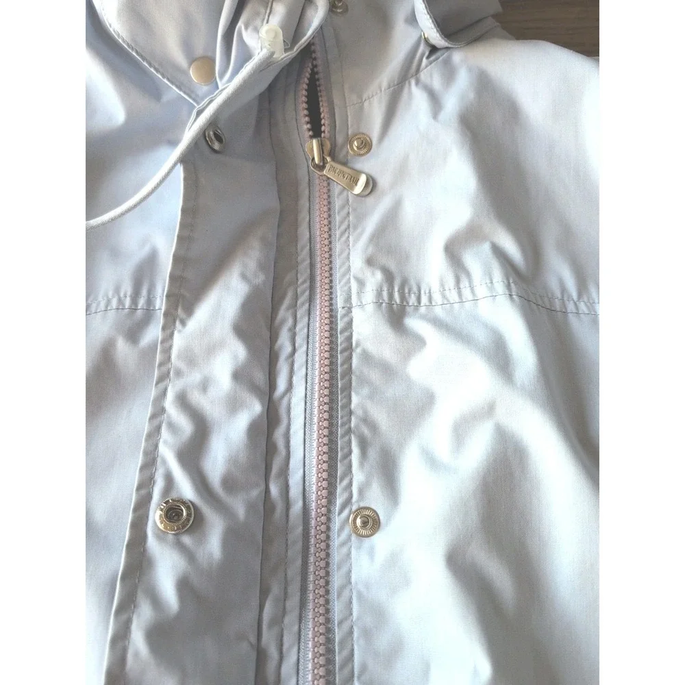 Medium Pacific Tech Women's Spring Jacket Powder Blue Snap Hood Adjustable Waist